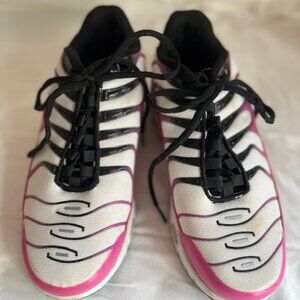 Ladies Pink, White and Black "Air" Athletic Sneakers - Fits size 7